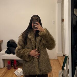 Abercrombie & Fitch Tan Teddy Jacket